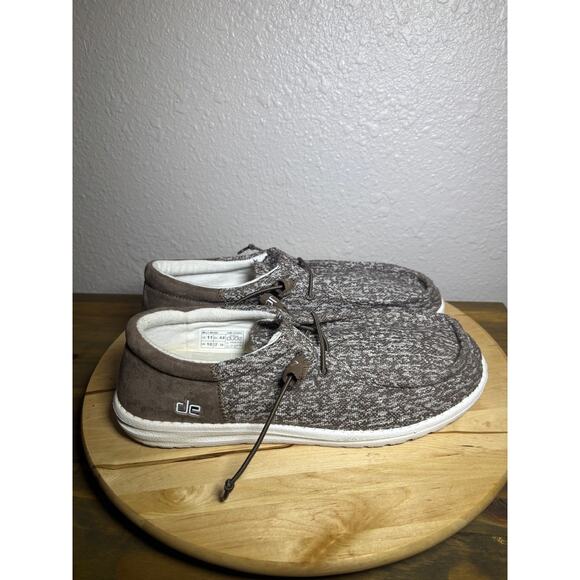 Hey Dude Men's Wally Woven Sox Brown Textile Sneakers Size 11 - Picture 1 of 8